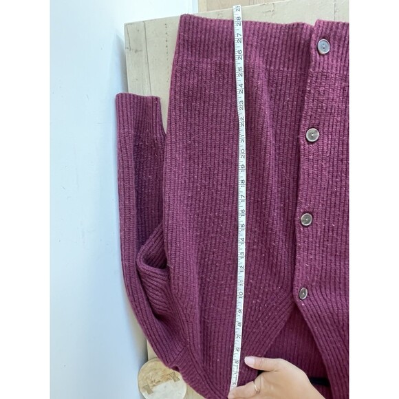 Vince Womens Wool Cashmere V-neck Cardigan Sweater Sz S Long Line Oversized - Picture 5 of 6